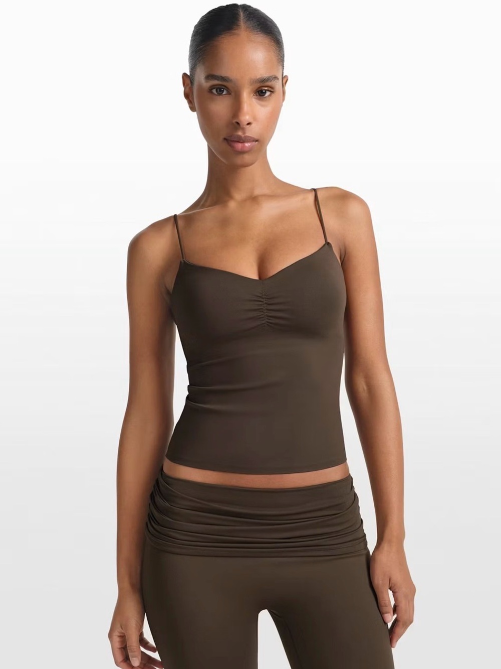 NikeSKIMS MATTE SHIRRED FRONT TANK